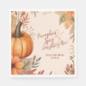Serviette En Papier Baby shower d'automne Citrouille épice automne bot (Devant)