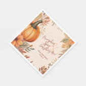 Serviette En Papier Baby shower d'automne Citrouille épice automne bot (Coin)