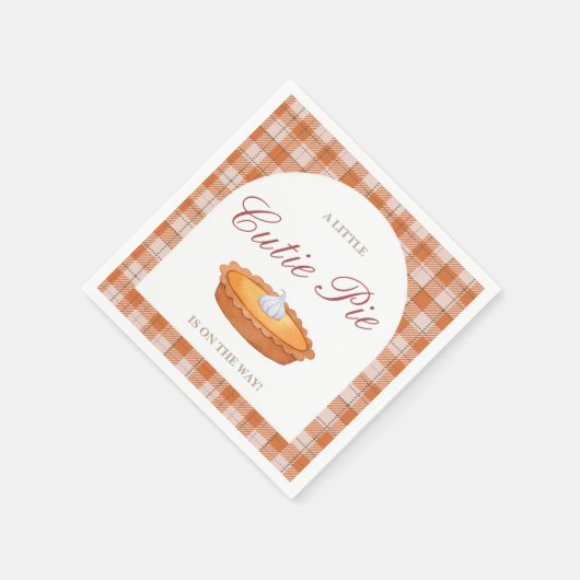 Serviette En Papier Baby shower d'automne Cutie Pie Napkin (Coin)
