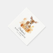 Serviette En Papier Baby shower d'automne de cerfs de bois mignon (Coin)