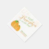 Serviette En Papier Baby shower d'automne de Little Citrouille (Coin)