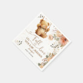 Serviette En Papier Baby shower d'automne de l'ours en peluche chute e (Coin)