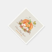 Serviette En Papier Baby shower d'automne de Napkin papier Citrouille  (Coin)