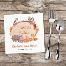 Baby shower d'automne des animaux des bois