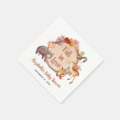 Serviette En Papier Baby shower d'automne des animaux rustiques en boi (Coin)