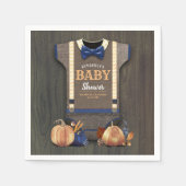 Serviette En Papier Baby shower d'automne des Citrouilles Bleus de la  (Devant)