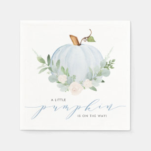 Serviette En Papier Baby shower d'automne du Citrouille d'aquarelle bl