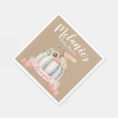 Serviette En Papier Baby shower d'automne du petit Citrouille (Coin)