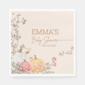 Serviette En Papier Baby shower d'automne du Petit Citrouille (Devant)