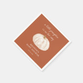 Serviette En Papier Baby shower d'automne du petit Citrouille Boho (Coin)