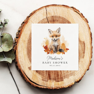 Serviette En Papier Baby shower d'automne du renard boisé mou