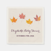 Serviette En Papier Baby shower d'automne Maple Feuille (Devant)