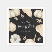 Serviette En Papier Baby shower d'automne rustique des Citrouilles bla (Devant)