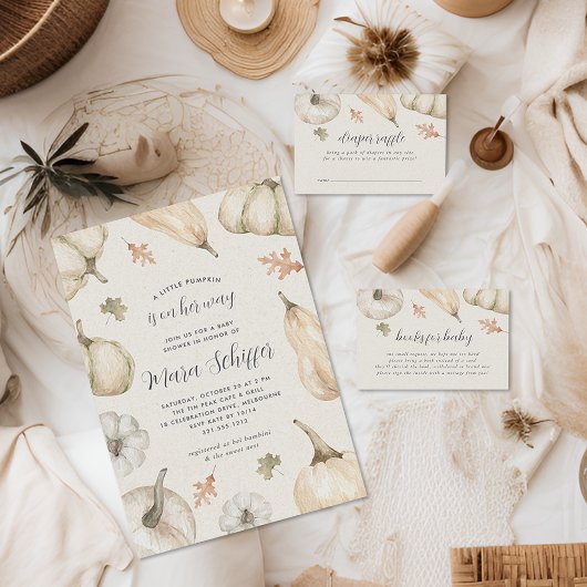 Serviette En Papier Baby shower d'automne rustique des Citrouilles bla