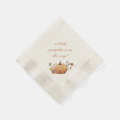 Serviette En Papier Baby shower d'automne rustique Elegant Petit Citro (Coin)