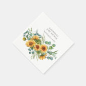 Serviette En Papier Baby shower d'automne Sunflower Sunshine (Coin)