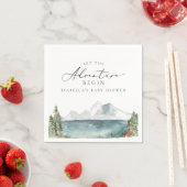 Serviette En Papier BABY SHOWER d'aventure CLOVER Mountain Lake (En situation)