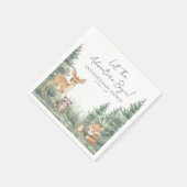 Serviette En Papier Baby shower d'aventure des animaux forestiers de b (Coin)