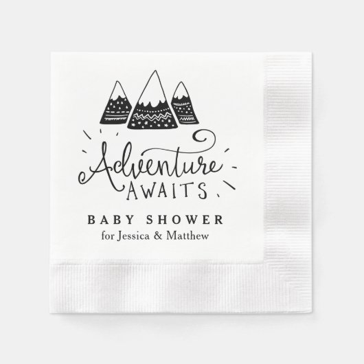 Serviette En Papier Baby shower d'aventure serviettes avec de belles m (Devant)
