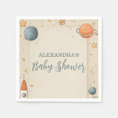 Serviette En Papier Baby shower d'aventure spatial (Devant)