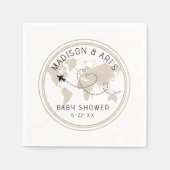 Serviette En Papier Baby shower d'aventure Voyage serviettes (Devant)