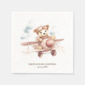 Serviette En Papier Baby shower d'aventure Whimsical Pink (Devant)