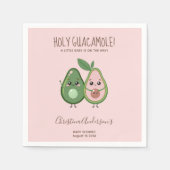 Serviette En Papier Baby shower d'Avocado rose Saint-Guacamole (Devant)