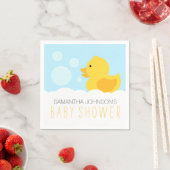 Serviette En Papier Baby shower de bain à bulle en caoutchouc jaune (En situation)