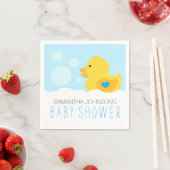 Serviette En Papier Baby shower de bain en caoutchouc Ducky Bubble Boy (En situation)