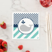 Serviette En Papier Baby shower de baleine bleue serviettes (En situation)