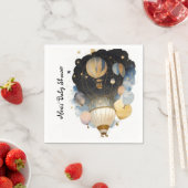 Serviette En Papier Baby shower de ballon céleste d'aquarelle (En situation)