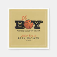 Baby shower de basket-ball cool "Oh Boy"