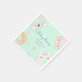Serviette En Papier baby shower de beignets animaux mignons (Coin)
