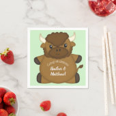 Serviette En Papier Baby shower de Bison Buffalo (En situation)