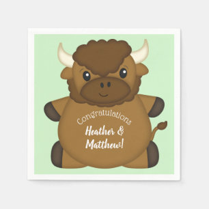 Serviette En Papier Baby shower de Bison Buffalo