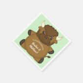 Serviette En Papier Baby shower de Bison Buffalo (Coin)