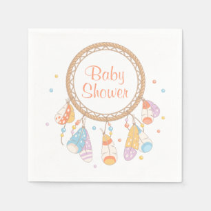 Serviette En Papier Baby shower de Boho Tribal Dreamcatcher