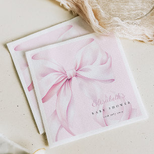 Serviette En Papier Baby shower de boule rose
