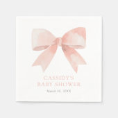 Serviette En Papier Baby shower de boule rose (Devant)