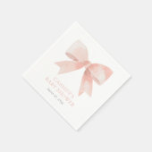 Serviette En Papier Baby shower de boule rose (Coin)