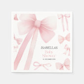 Serviette En Papier Baby shower de boule rose (Devant)