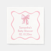 Serviette En Papier Baby shower de boule rose (Devant)