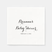 Serviette En Papier Baby shower de calligraphie moderne (Devant)