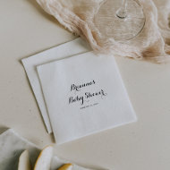 Serviette En Papier Baby shower de calligraphie moderne