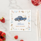 Serviette En Papier Baby shower de camion Citrouille bleu automne (En situation)