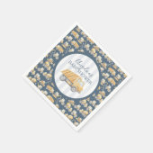 Serviette En Papier Baby shower de camion de construction (Coin)