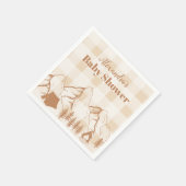 Serviette En Papier Baby shower de camping neutre (Coin)