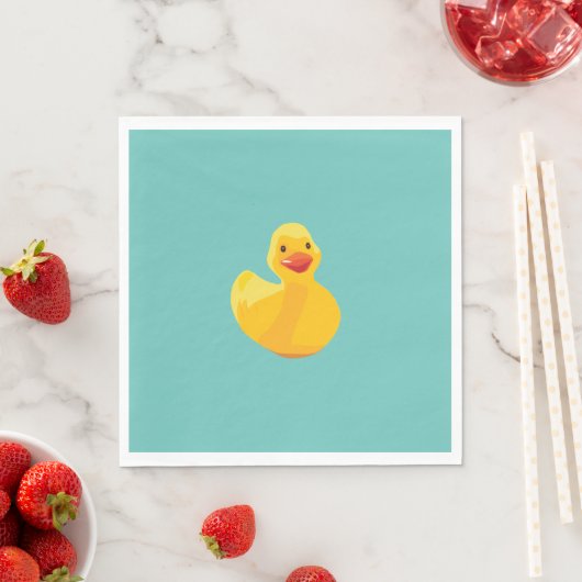 Serviette En Papier Baby shower de canard en caoutchouc (En situation)