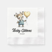 Serviette En Papier Baby shower de cerfs (Devant)