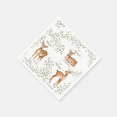 Serviette En Papier Baby shower de cerfs de bois (Coin)